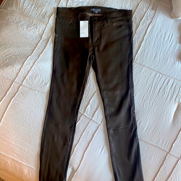 Never before worn Vince brown leather pants - Picture 1 of 4